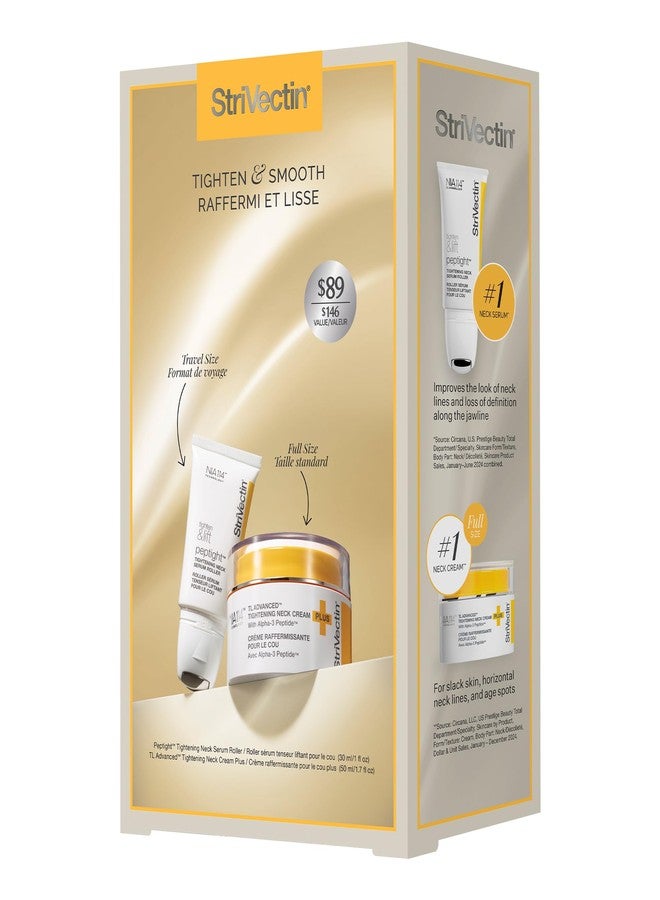 StriVectin Tighten & Smooth Neck Cream and Neck Serum Roller Anti-aging Skin Care 2-Piece Set, Smoothing Look of Wrinkles and Fine Lines, Improves Crepey Skin and Vertical Lines - Image 2